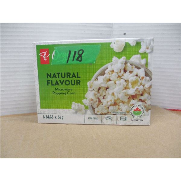 SHELF PULLS (AS IS):  POPCORN (3 X 81G) - BOX