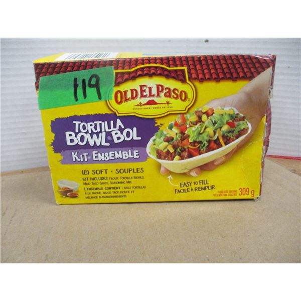 SHELF PULLS (AS IS):  TORTILLA BOWL KIT