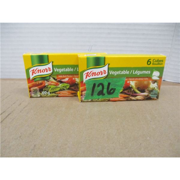 SHELF PULLS (AS IS):  2 - 6 CUBE BOXES OF KNORR VEGETABLE BOUILLION