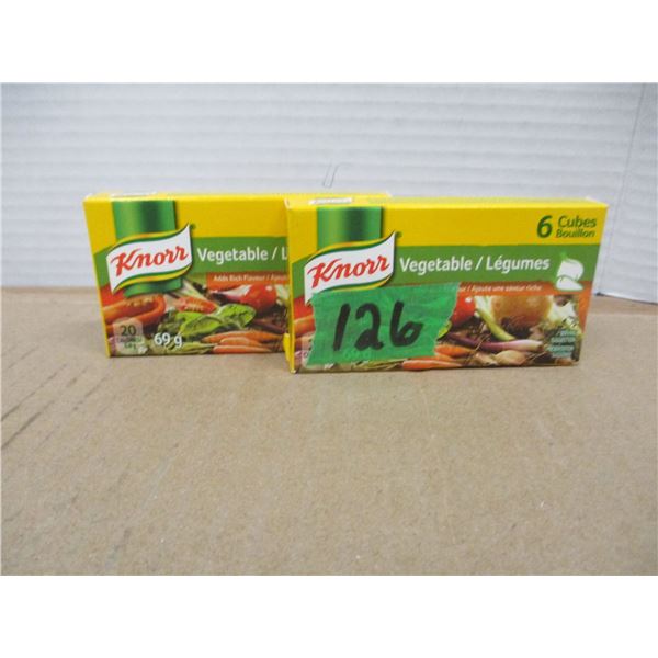 SHELF PULLS (AS IS):  2 - 6 CUBE BOXES OF KNORR VEGETABLE BOUILLION