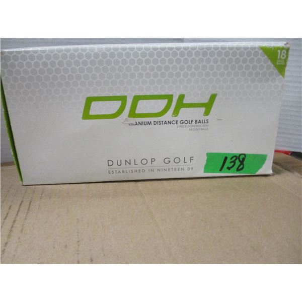 ESTATE:  BOX C/W 12 DDH GOLF BALLS