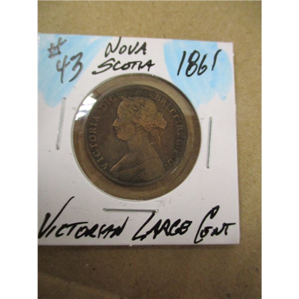 1861 NOVA SCOTIAL VICTORIAN LARGE PENNY