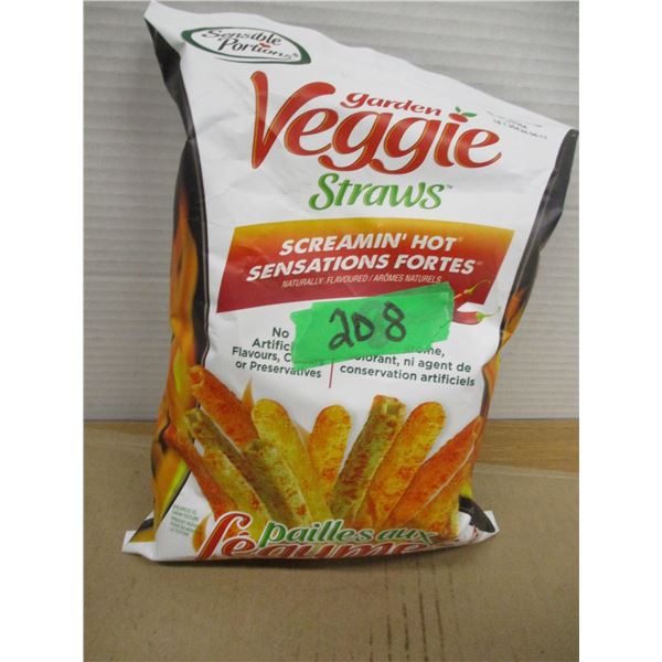 SHELF PULLS (AS IS):  SCREAMING HOT VEGGIE STRAW CHIPS - BAG