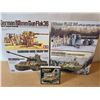 Image 1 : Lot 4 Three  Model tanks & Guns + Tracks  - "KING TIGER" - KINGTIGER" -"FLAK 36" -  "FLAK 36"