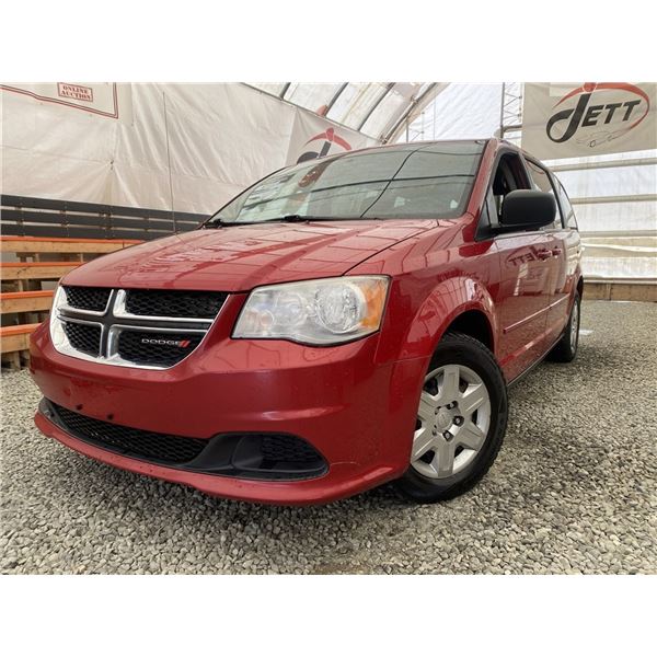 A12F --  2012 DODGE GRAND CARAVAN, RED, 270989 KMS, 3.L, 6 CYLINDER, GASOLINE,  AUTOMATIC WITH TIPT