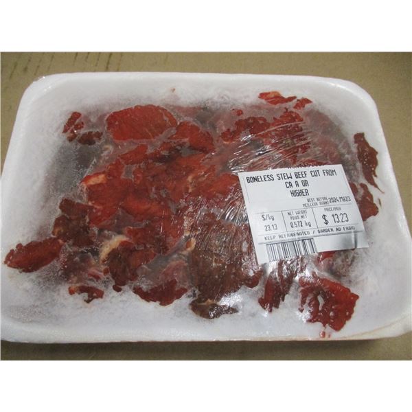 SHELF PULLS (AS IS):  BONELESS STEW BEEF (APPROX. $12.17)
