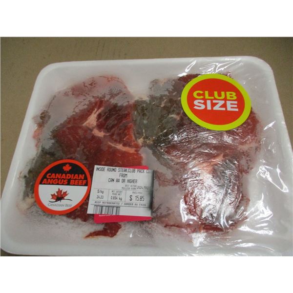 SHELF PULLS (AS IS):  INSIDE ROUND STEAK (APPROX. $15.85)