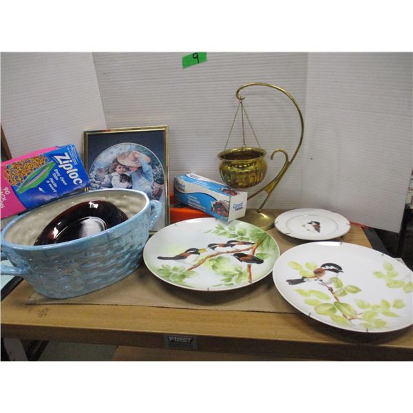 ESTATE:  BOX C/W PLATES, ETC
