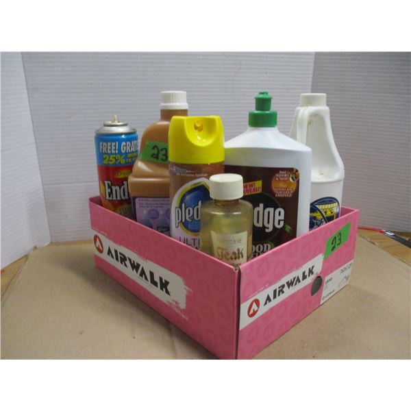 ESTATE:  BOX C/W PLANT & CLEANING GOODS