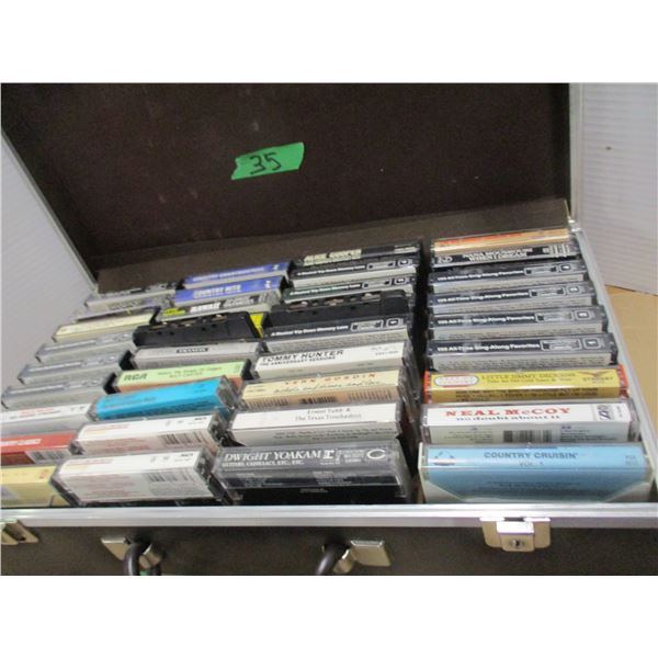 ESTATE:  CASE C/W CASSETTES (MOSTLY COUNTRY & WESTER)