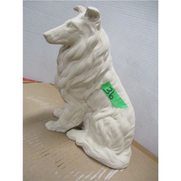 ESTATE:  CERAMIC DOG ORNAMENT (WHITEWARE)