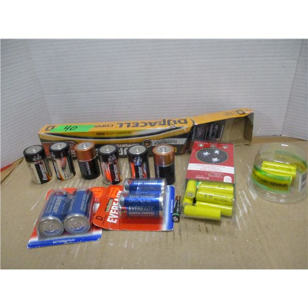 ESTATE:  BOX C/W ASSORTED BATTERIES
