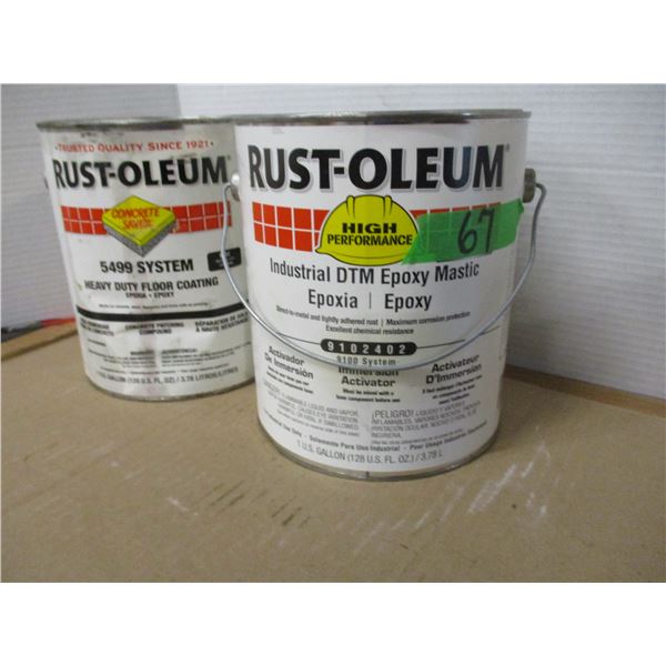 4 CANS OF EPOXY MIX (2 OF EACH SHOWN)