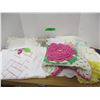 Image 1 : ESTATE:  BOX C/W DOILIES, COVERS, ETC