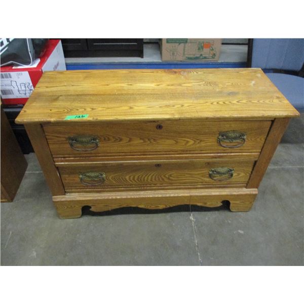 ESTATE:  2 DRAWER OAK DRESSER