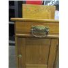 Image 2 : ESTATE:  OAK WASH STAND WITH DRAWER