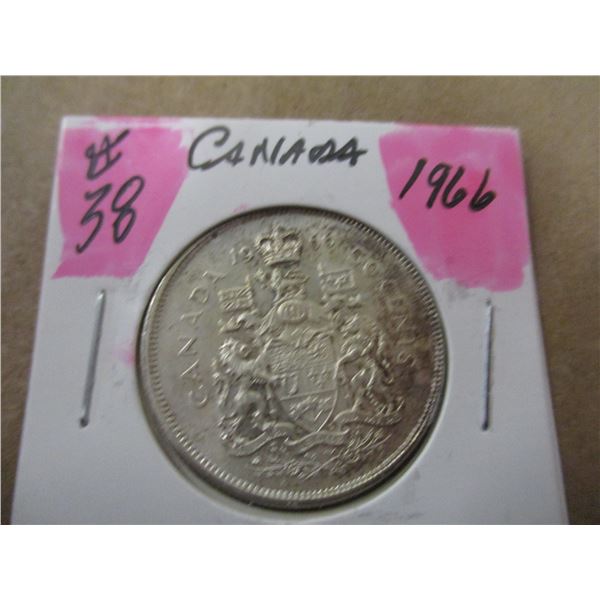1966 CANADA SILVER HALF DOLLAR