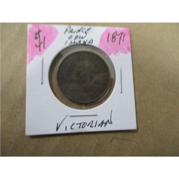 1871 VICTORIAN PRINCE EDWARD ISLAND LARGE PENNY