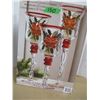 Image 1 : ESTATE:  SET OF GLASS CANDLE HOLDERS