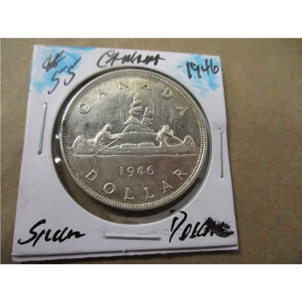 1946 CANADA KING GEORGE VI SILVER DOLLAR