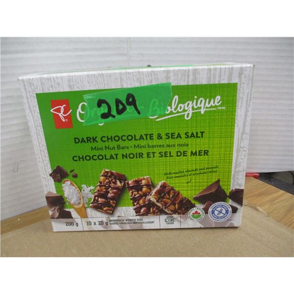 SHELF PULLS (AS IS):  CHOC CHIP & SEA SALT BARS (10 X 20G)