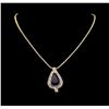 14KT Yellow Gold 23.05 ctw GIA Certified Tanzanite and Diamond Necklace