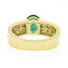 Image 7 : 18k Yellow Gold 3.06 ctw Pear Prong Emerald Solitaire Pave Diamond Engagement Ri