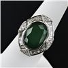 Image 2 : 10.42 ctw Emerald and 0.98 ctw Diamond 14K White Gold Ring