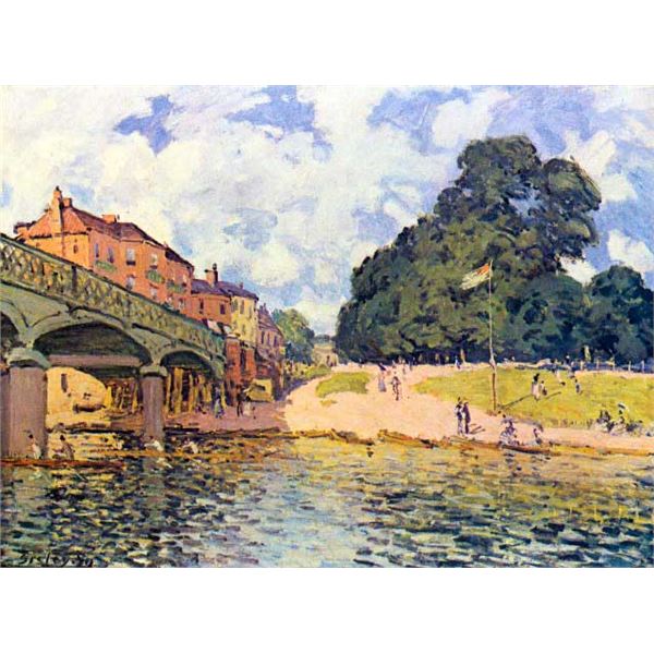 Alfred Sisley - Bridge on Hampton Court