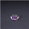 Image 1 : 18K White Gold & Amethyst Ring
