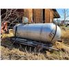 Image 1 : 500-gal propane tank, mtd on old wagon, c/w tires which are not mtd