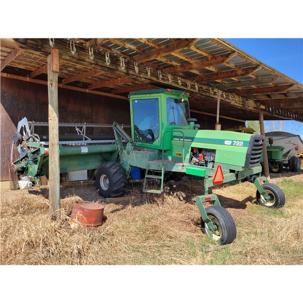 Cereal Implements 722 Diesel Swather c/w UII Pickup Reels, 1722 hrs, SN. 38018-90117