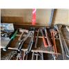 Image 1 : One lot of tools, bolt cutters, hammers, bars, cresent, pipe wrench Etc.
