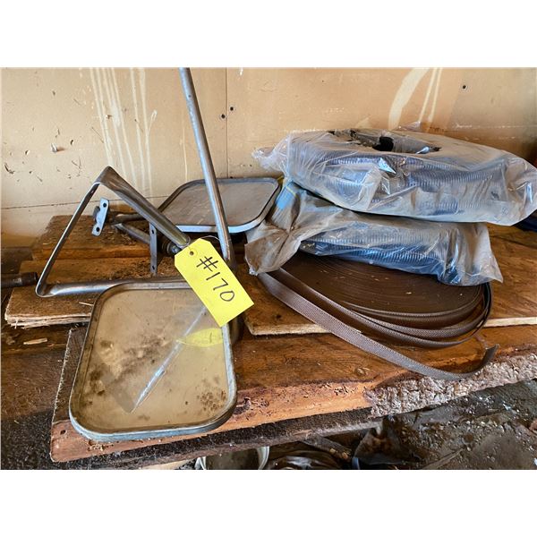 Tarps, paints, creeper, hose.