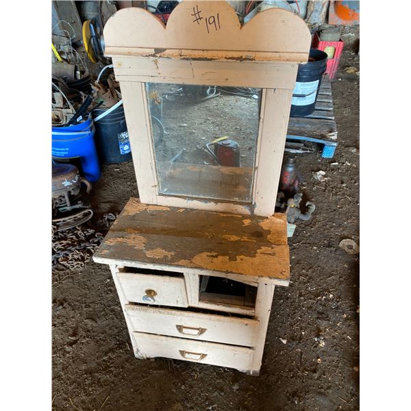 Kids dresser & stop sign.