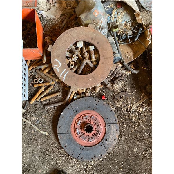 Misc. steel on the floor, clutch housings