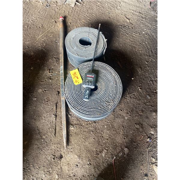 Case bale probe, 2- rolls of belting & bale spear