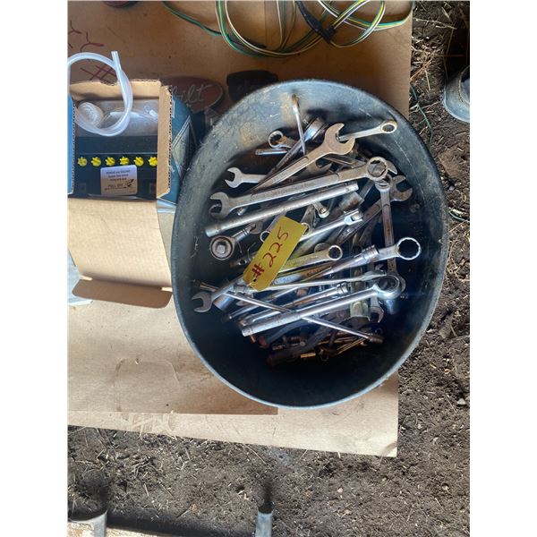 Pallet of Comb. Wrenches, magnetic lights, new battery, Freon, new pliers, ext., starting fluid, sol