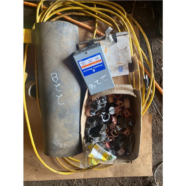 Sprayer nozzles, cords, PTO Adapters, 2- Traps, oil can & misc.