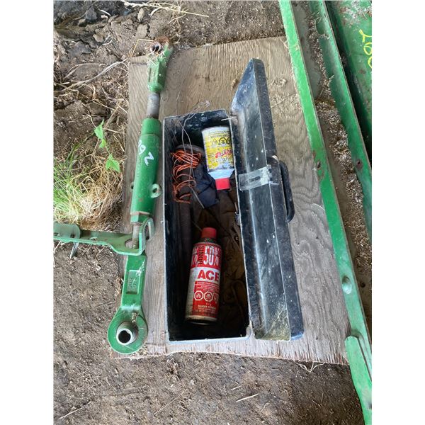 Linkage, JD tool box & 2- JD loader stands