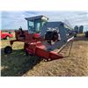 Image 3 : MF 885 Swather, silver cab c/w UII Pickup Reels, 34561 hrs, SN. 2934.C001190