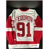 Image 1 : SERGEI FEDOROV SIGNED DETROIT RED WINGS CCM PRO JERSEY (JSA COA )