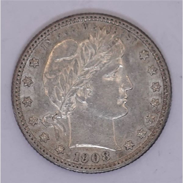 1908-D Barber Quarter
