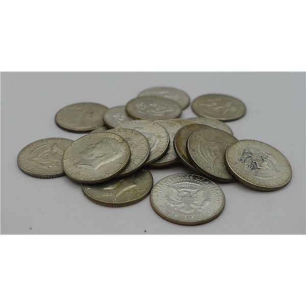 (19) 40% Silver Kennedy Half Dollars
