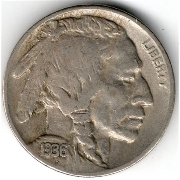 1936-S Buffalo Nickel