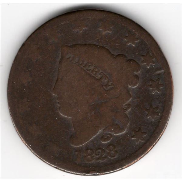 1828 Coronet Head Cent