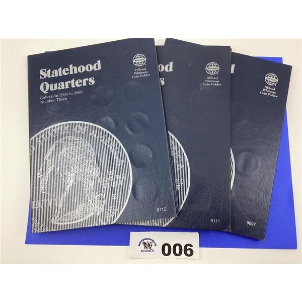 STATE QUARTERS 3 BOOKS 1999-2008 (91 COINS)