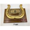 Image 1 : BUDWEISER PLAQUE WITH $2 BILL RED SEAL