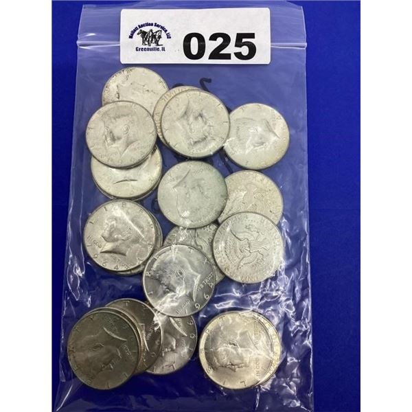 KENNEDY HALVES 1964 (20 COINS)