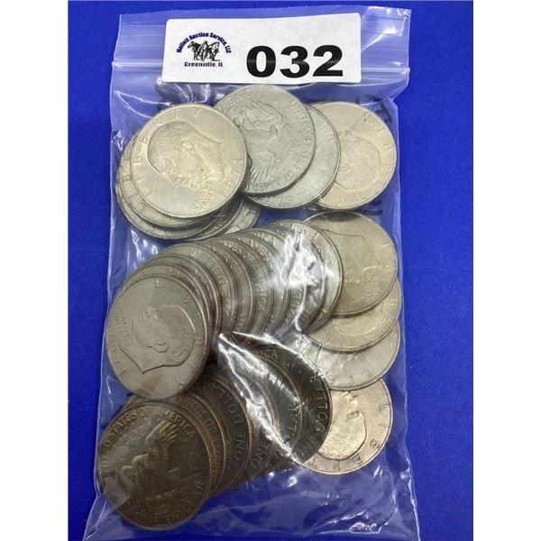 EISENHOWER DOLLARS (33 COINS)